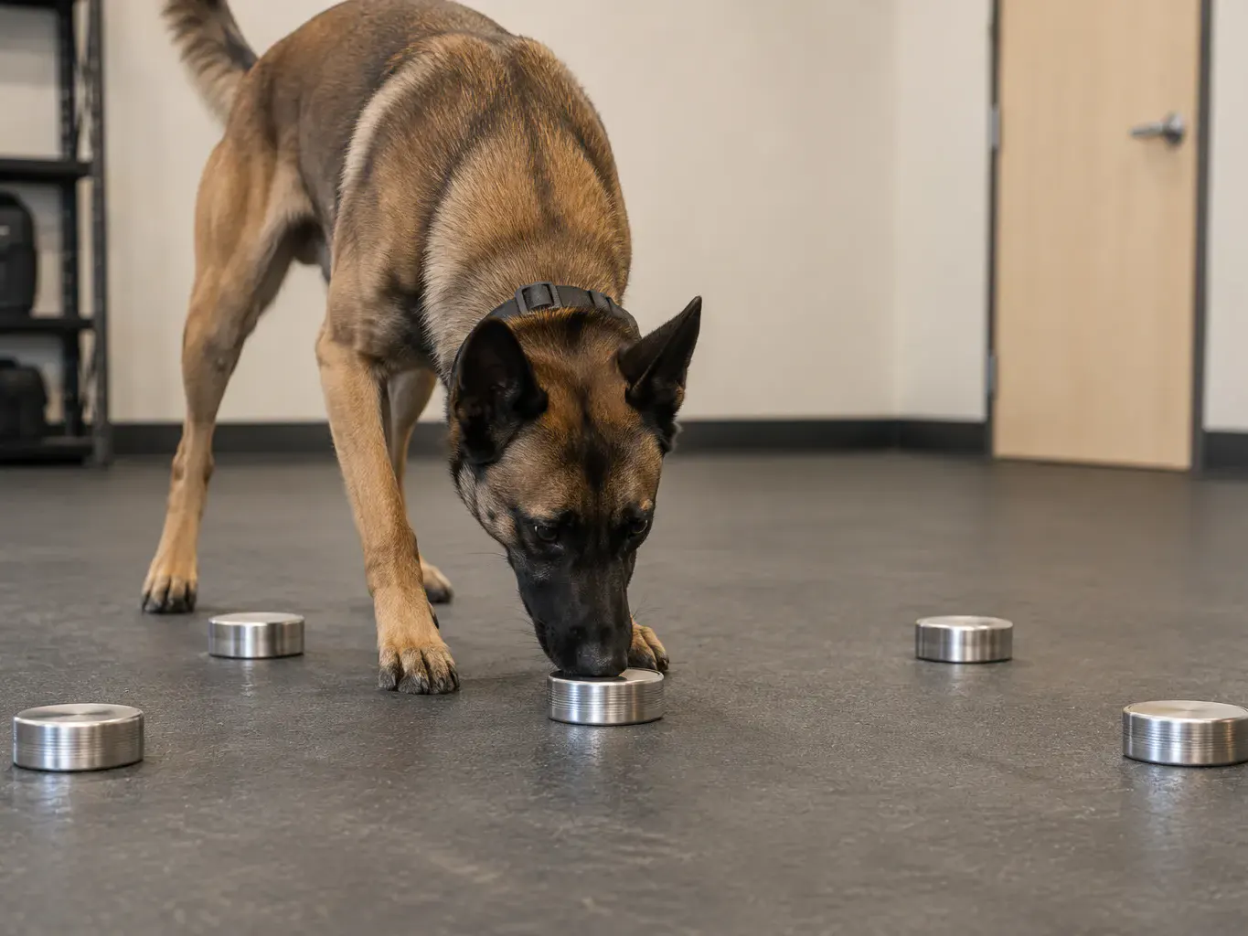Hund bei Dosen Absuche