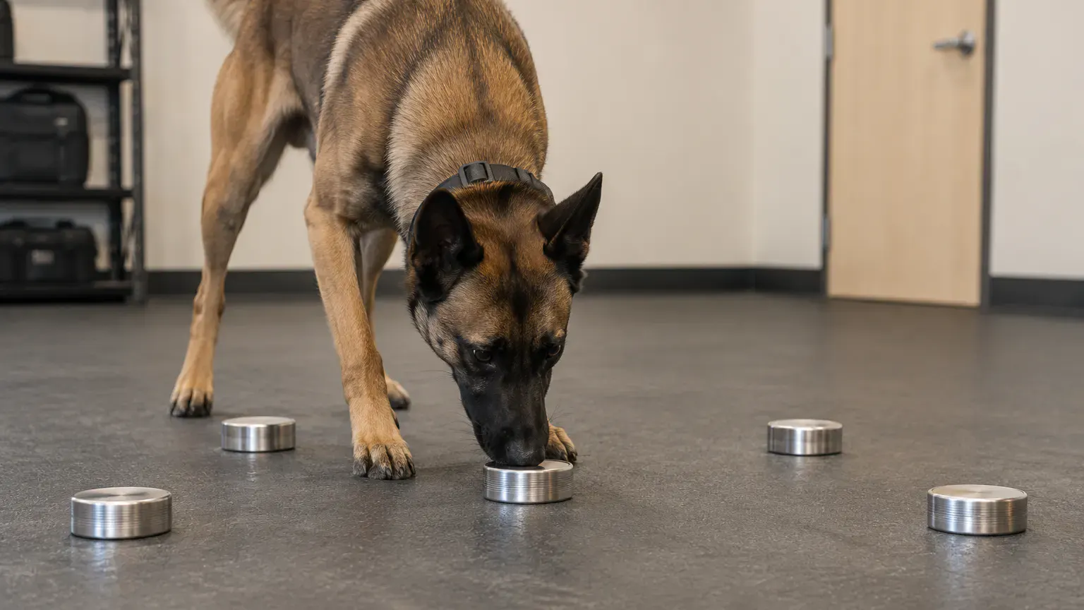 Hund beim Spuertraining