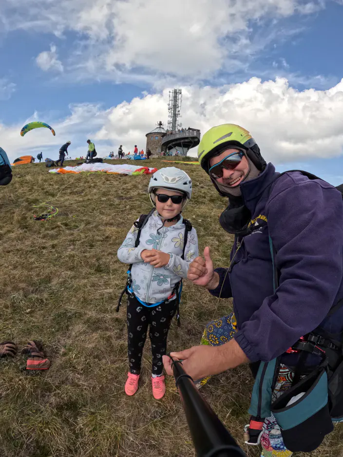 Vorfreude auf dem Flug von der Gerlitzen Alpe