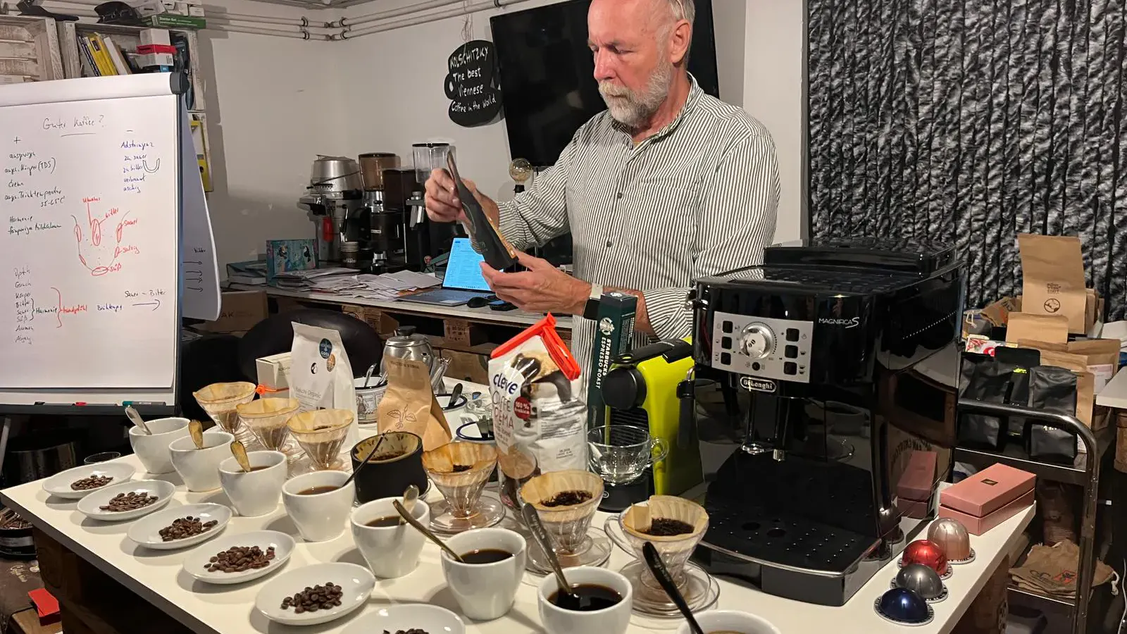 Bild einer Kaffeeverkostung
