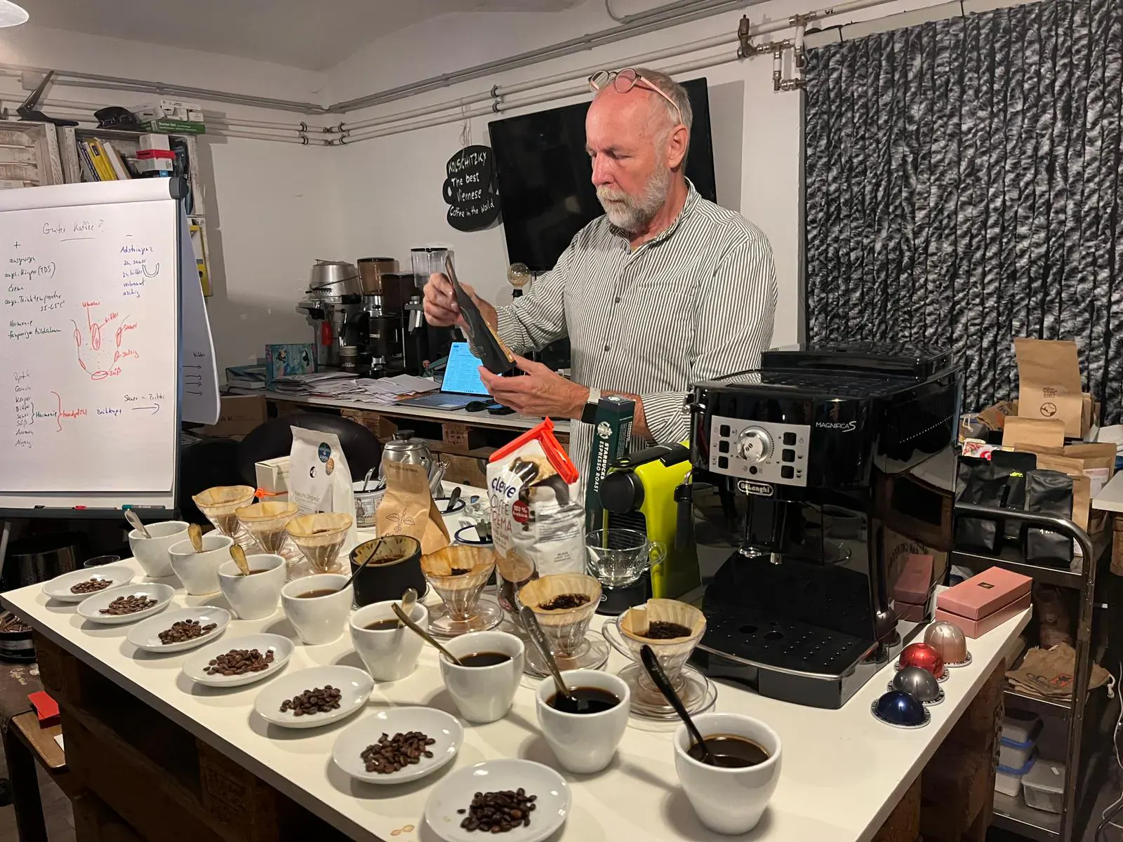 Bild einer Kaffeeverkostung