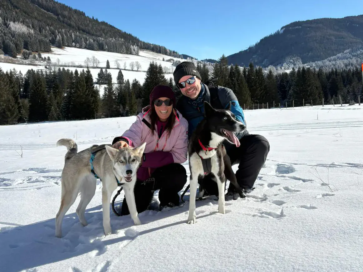 Husky Schneeschuhtrekking