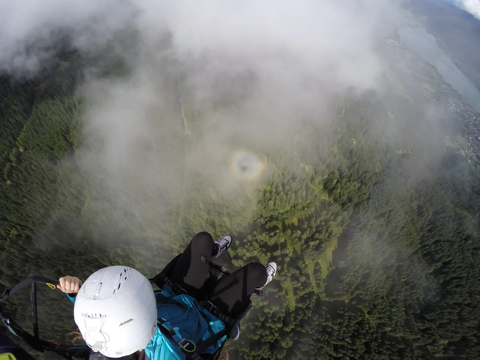 Über dem Nebel mit dem Halo