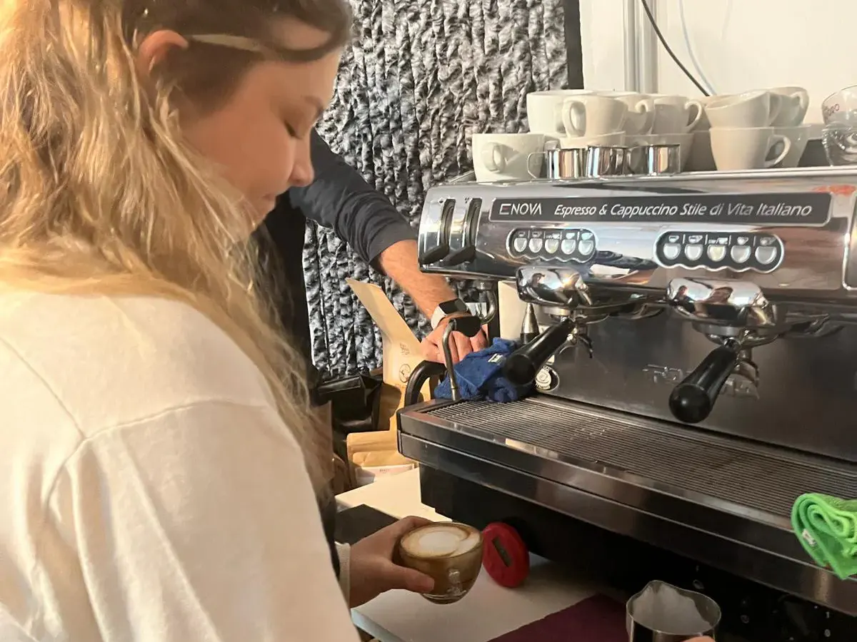 Foto Kaffeebereitung an der Espressomachine