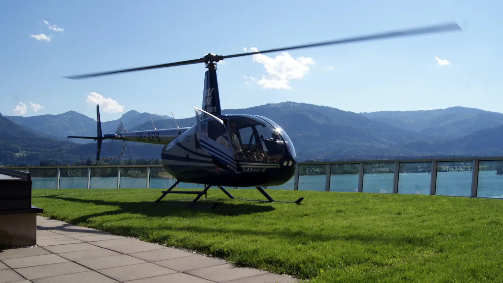 Gelandeter Helikopter