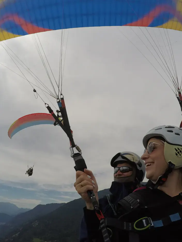 Zu zweit fliegen mit spaß