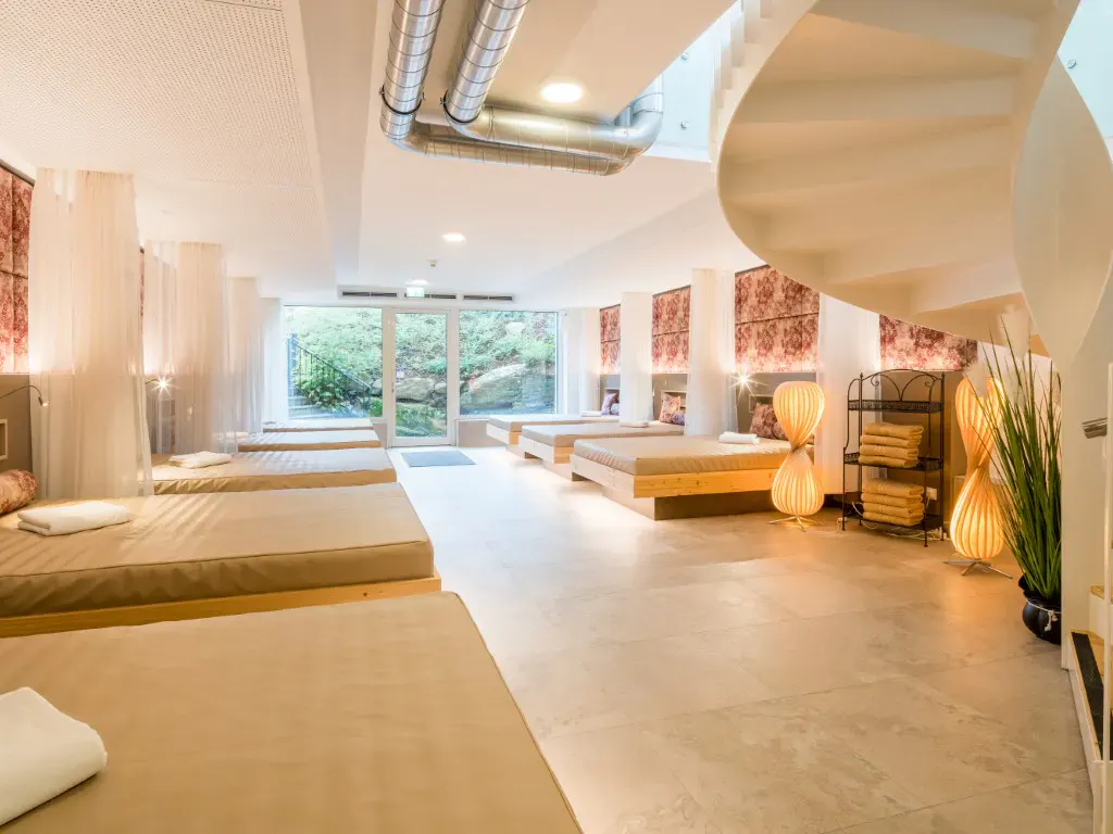 Ruheraum im Spabereich des Schlosshotels Rosenau