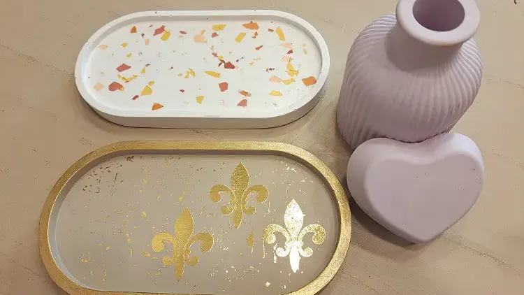 Schmuckschalen und Dekovase mit Gießpulver selbermachen