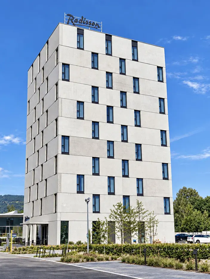 Aussenansicht des AMEDIA Hotels Lustenau