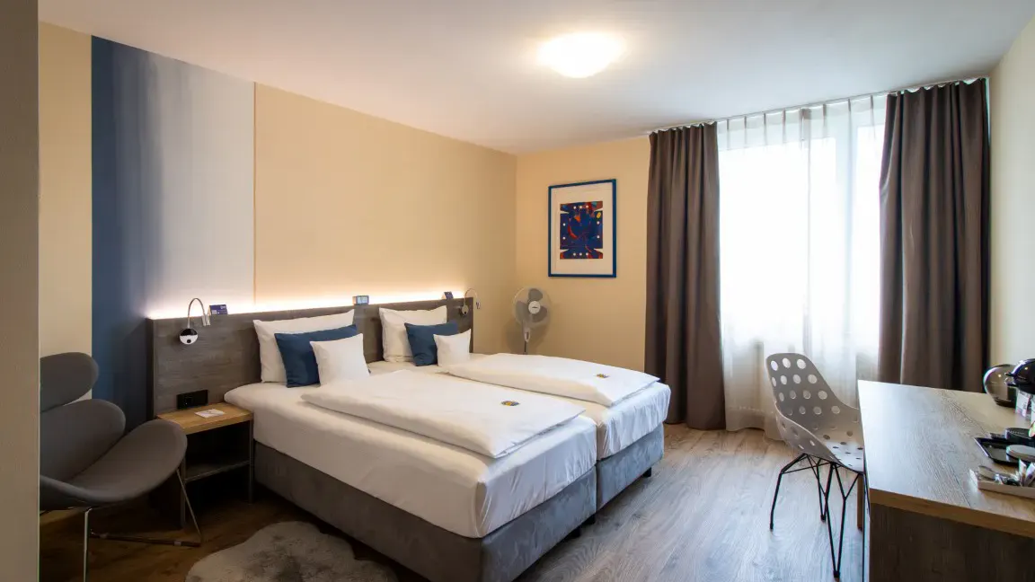Zimmer für 2 Personen als Beispiel der Zimmer des Best Western Hotels Palatin in Wiesloch