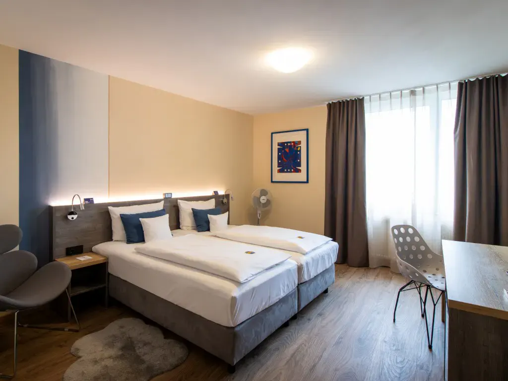 Zimmer für 2 Personen als Beispiel der Zimmer des Best Western Hotels Palatin in Wiesloch