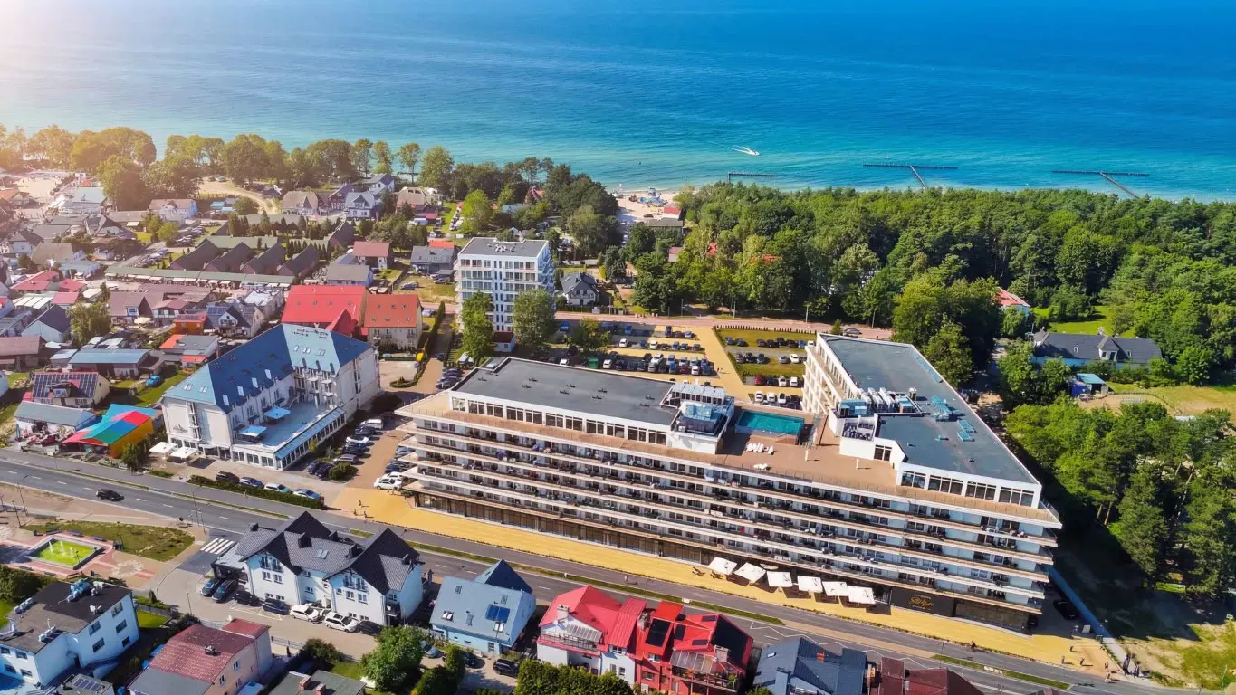 Aussenansicht von oben des Resort Krol Plaza Hotels