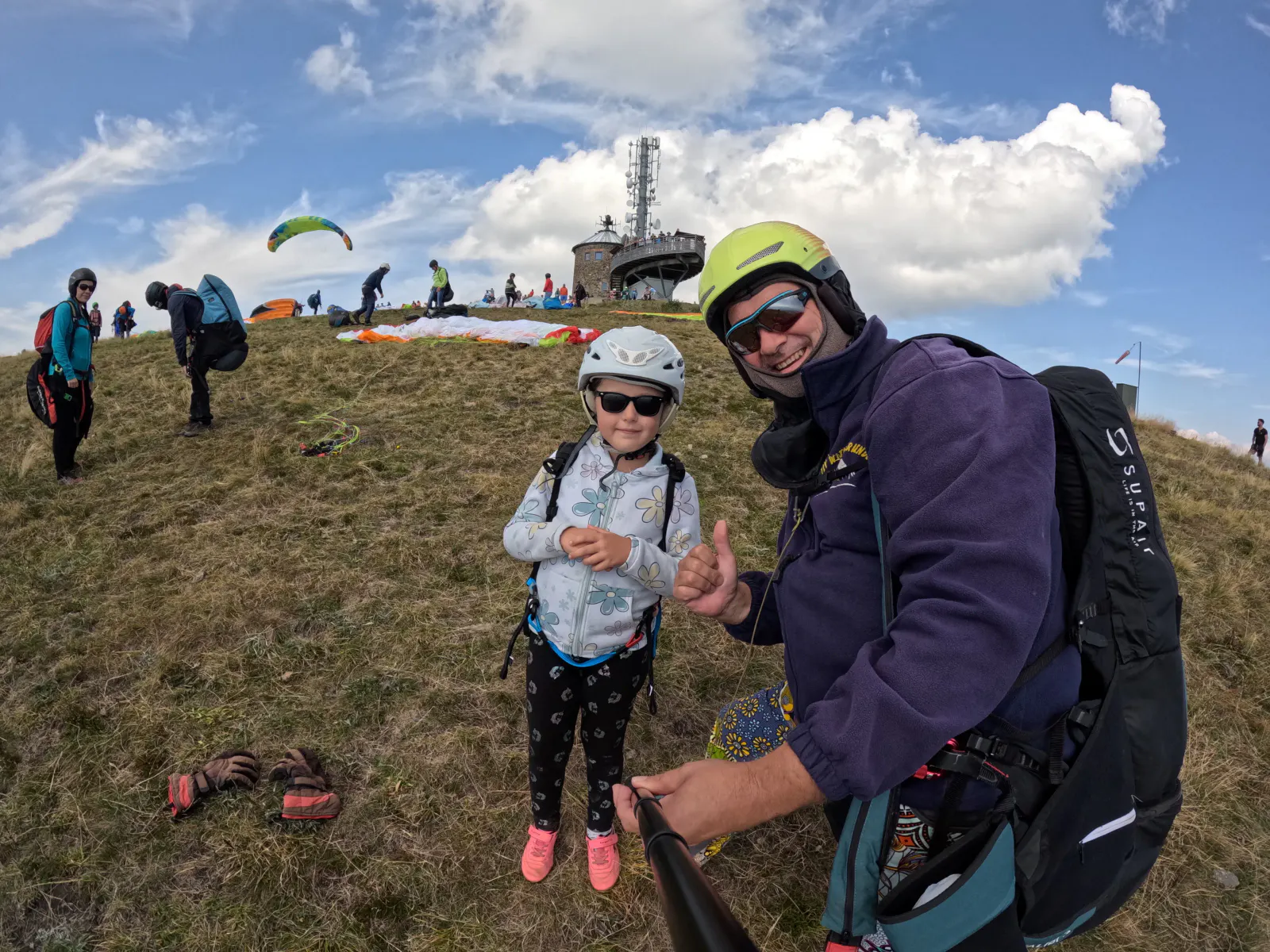 Vorfreude für den Flug von der Gerlitzen Alpe