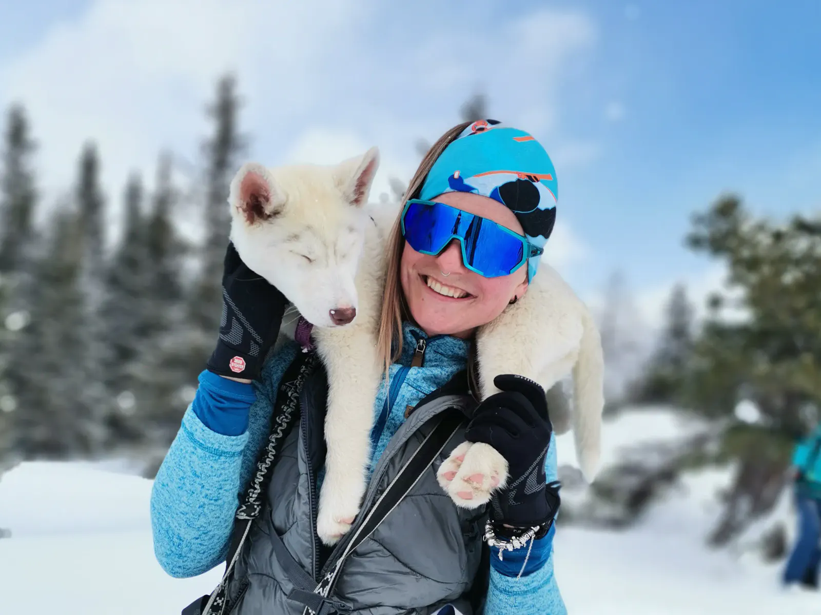 Husky Schneeschuhtrekking