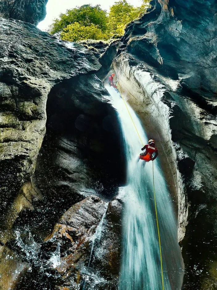 Wasserfall in der Burggrabenklamm