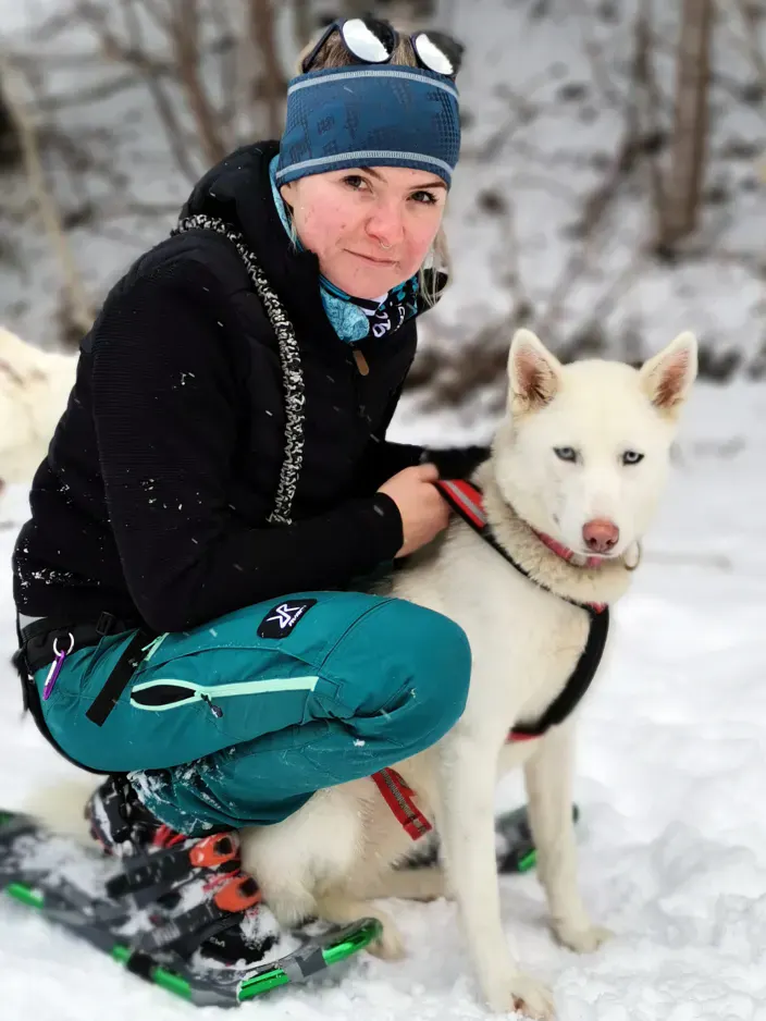 Husky Schneeschuhtrekking